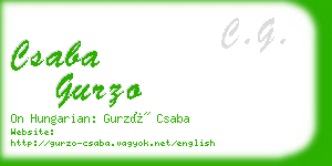 csaba gurzo business card